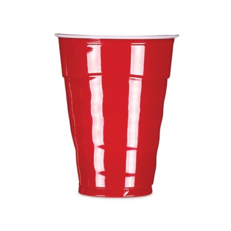 Reynolds Hefty, Easy Grip Disposable Plastic Party Cups, 9 Oz, Red, 12PK C20950CT